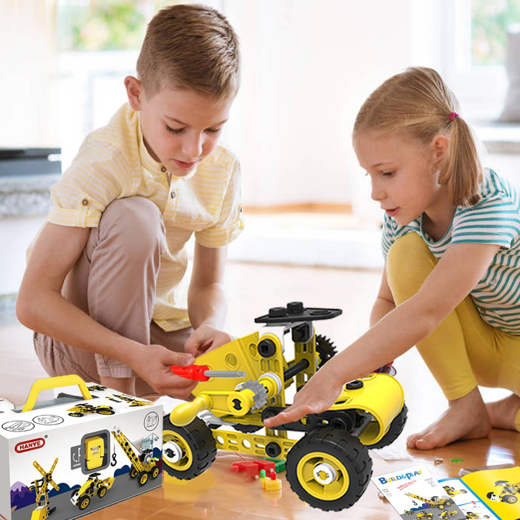 choopheme Stem Toys for 5 6 7 8 9+ Year Old Building Block Kit Stem Activities Projects Boy Toys Age 4-8 5-7 6-8 8-10 Creative Set Educational Engineering Excavator Construction Fun Birthday
